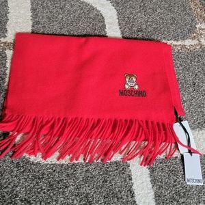 Brand new Moschino bear wool scarf